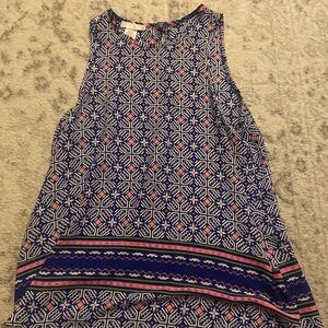 Patterned dressy tank top